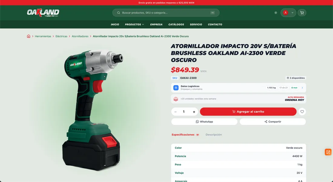Tienda e-commerce desarrollada por FM Creativo